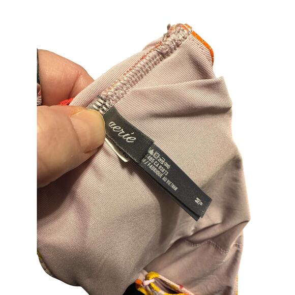 Aerie Swimsuit Bikini Top Removable Straps Sunset Yellow Orange Size Medium - Picture 3 of 3